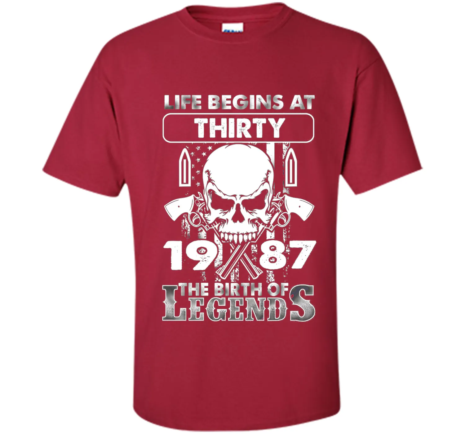 30th Birthday Gifts 1987 The Birth Of Legends T-Shirt shirt
