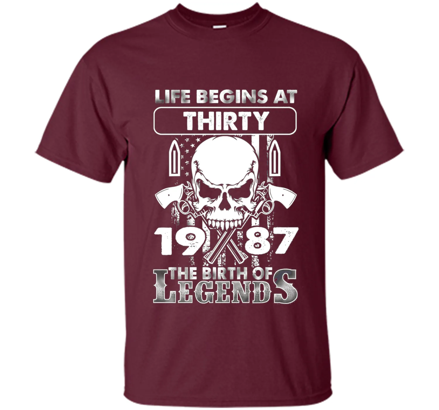 30th Birthday Gifts 1987 The Birth Of Legends T-Shirt shirt