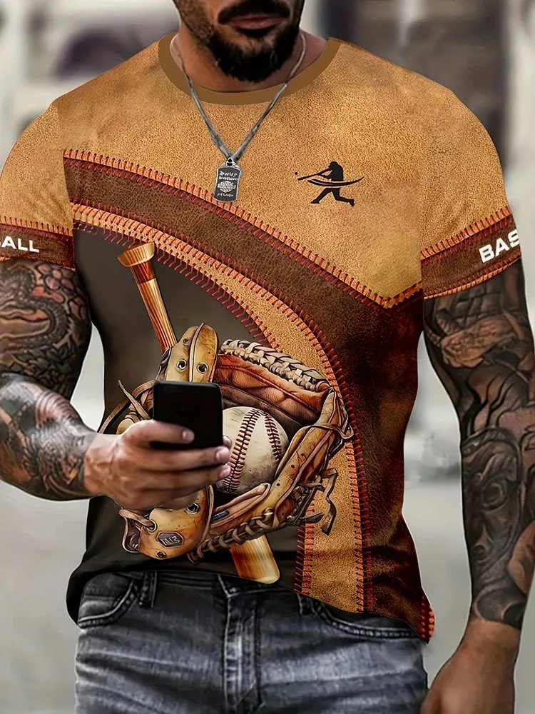 4xl-6xl BARBER Printed Men's Crew Neck T-shirt.