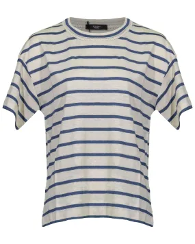Adelfi Linen Stripe Tee