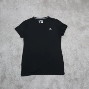 Adidas Womens Ultimate T Shirt Top Short Sleeves Short Sleeves Climalite Black L