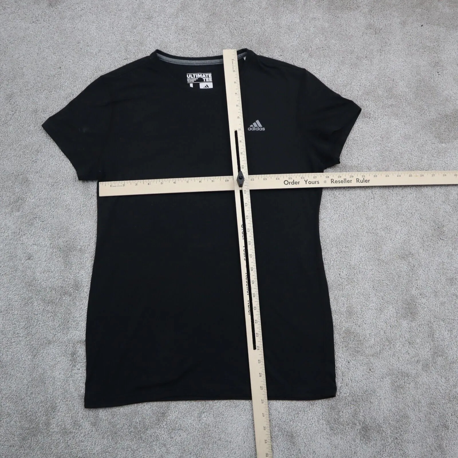 Adidas Womens Ultimate T Shirt Top Short Sleeves Short Sleeves Climalite Black L