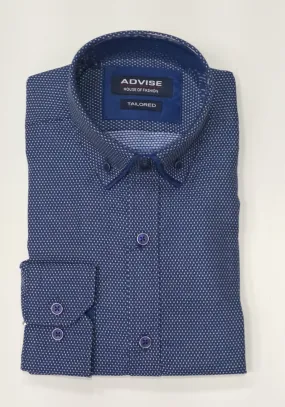 Advise Long Sleeve Casual Shirt 856 - Navy