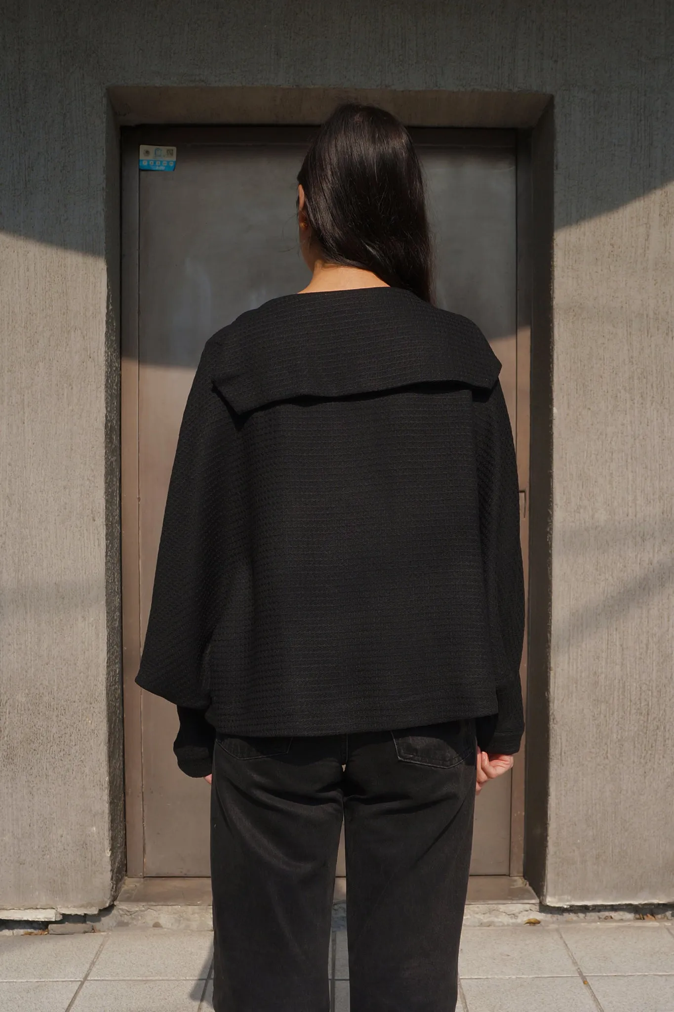Andrea Wool Crossover Cape Top