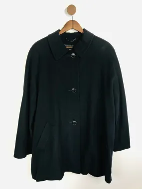 Aquascutum Women's Wool Angora Overcoat Coat | L UK14 | Blue