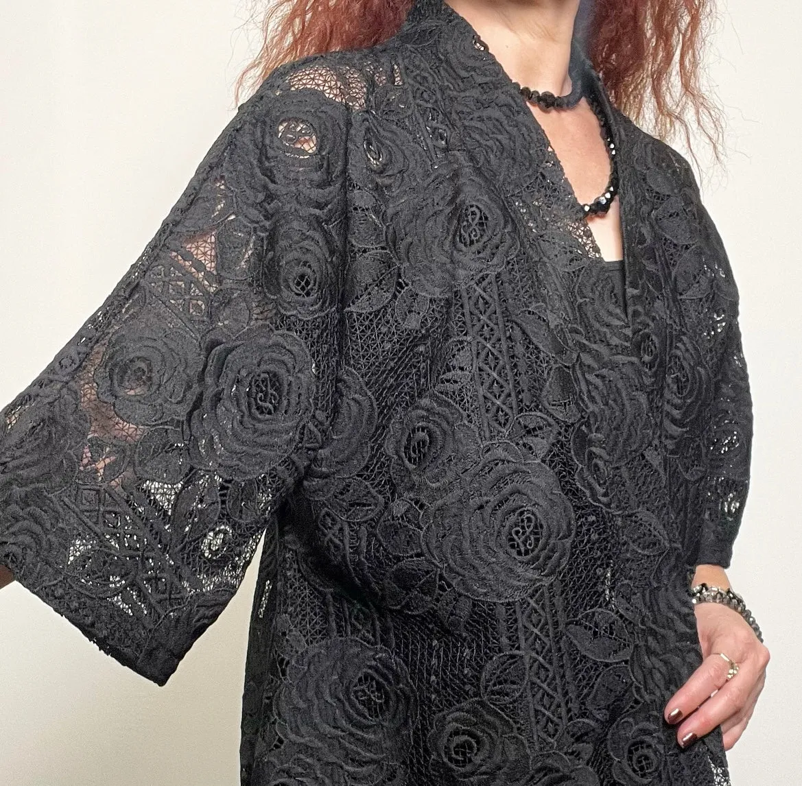 Audrey Swing Coat - Luxe black lace - Limited edition