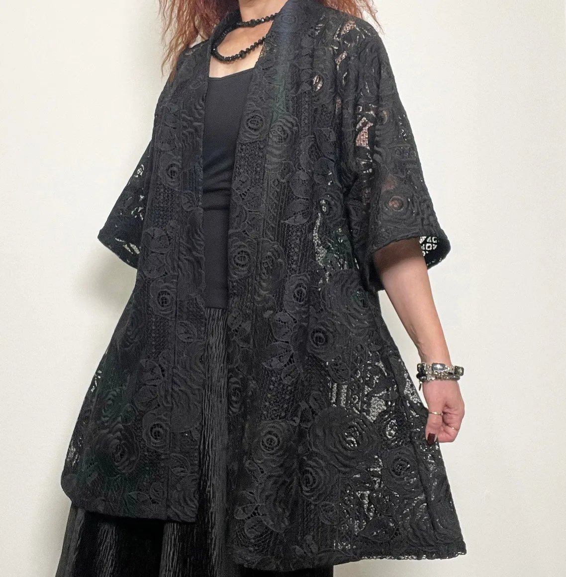 Audrey Swing Coat - Luxe black lace - Limited edition