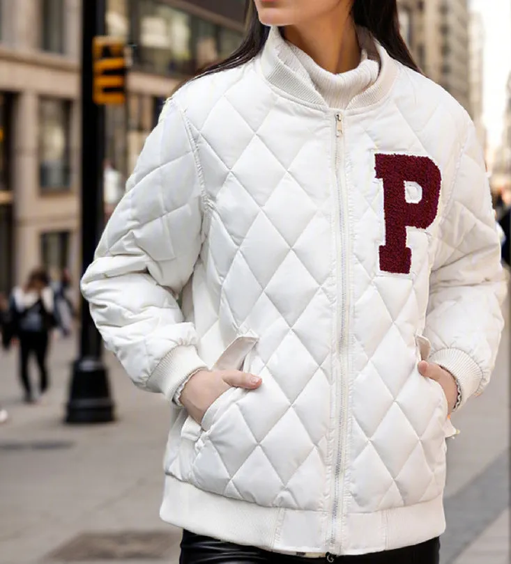 autumn and winter European and American cross-border women's clothing new rhombus cotton-padded clothes women's jackets women's baseball uniforms winter tops