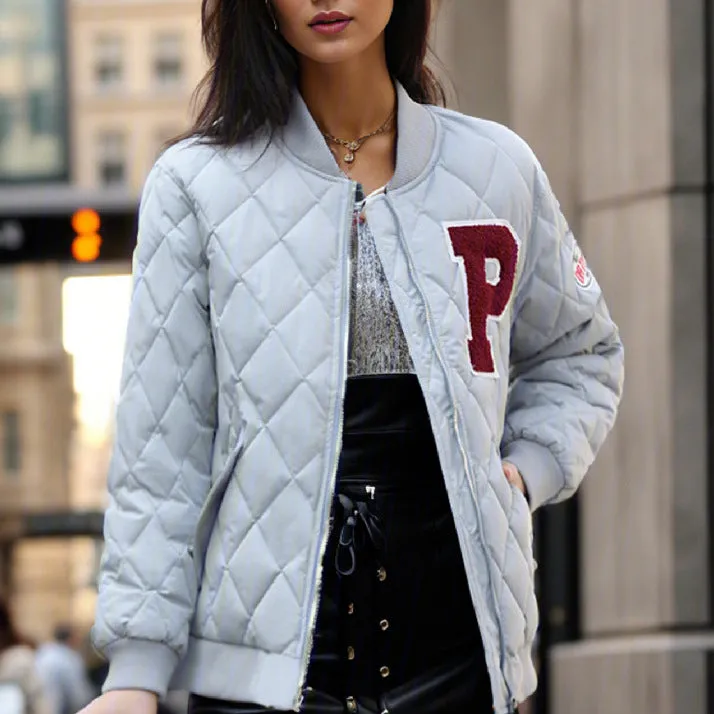 autumn and winter European and American cross-border women's clothing new rhombus cotton-padded clothes women's jackets women's baseball uniforms winter tops