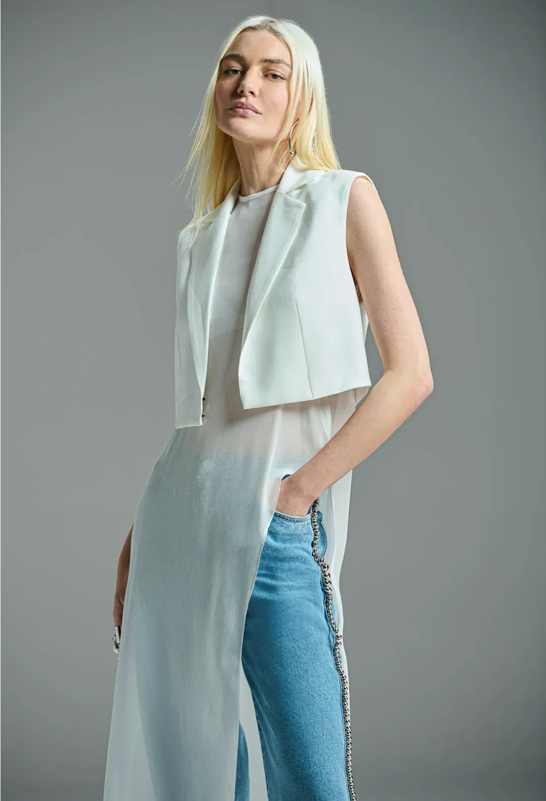Ball Embroidered Denim