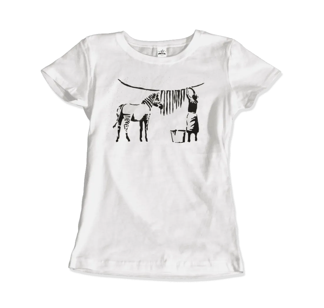 Banksy Zebra Stripes Artwork T-Shirt