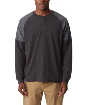 BASS OUTDOOR Mens Thermal Raglan Long Sleeve Shirt Forged Iron Grey XL