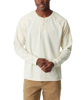 Bass Outdoor Men's Thermal Raglan Sleeve Henley Shirt White Large