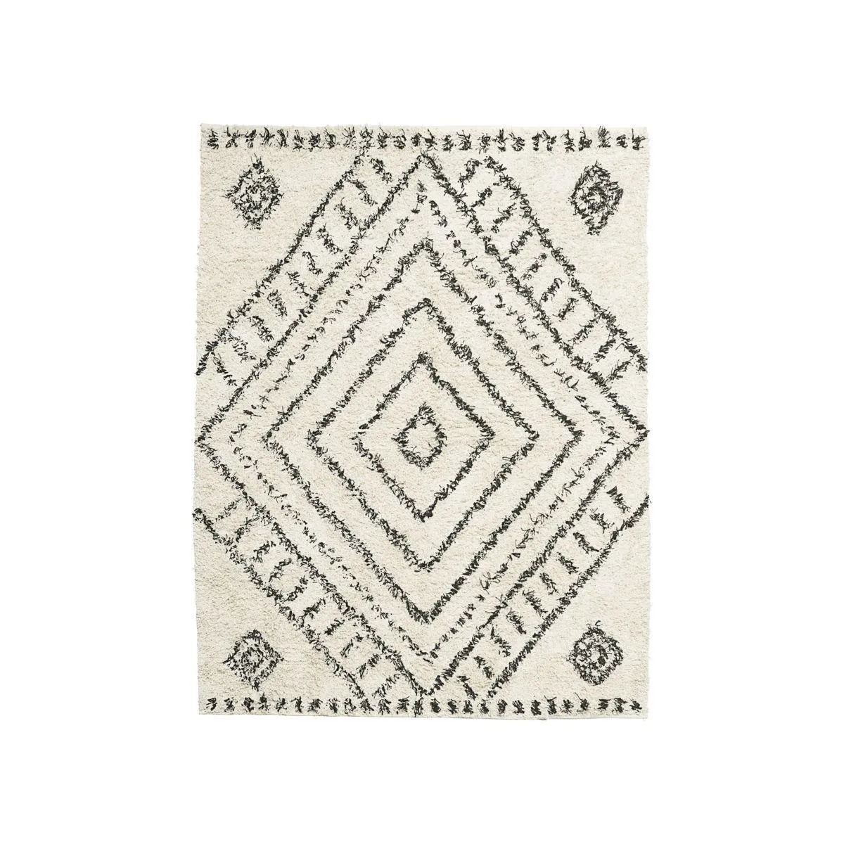 Berber Style Cotton Rug - 210x160cm