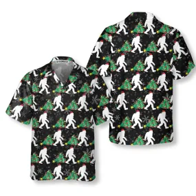 Bigfoot For Christmas Hawaiian Shirt, Bigfoot Christmas Shirt, Funny Xmas Gift Idea
