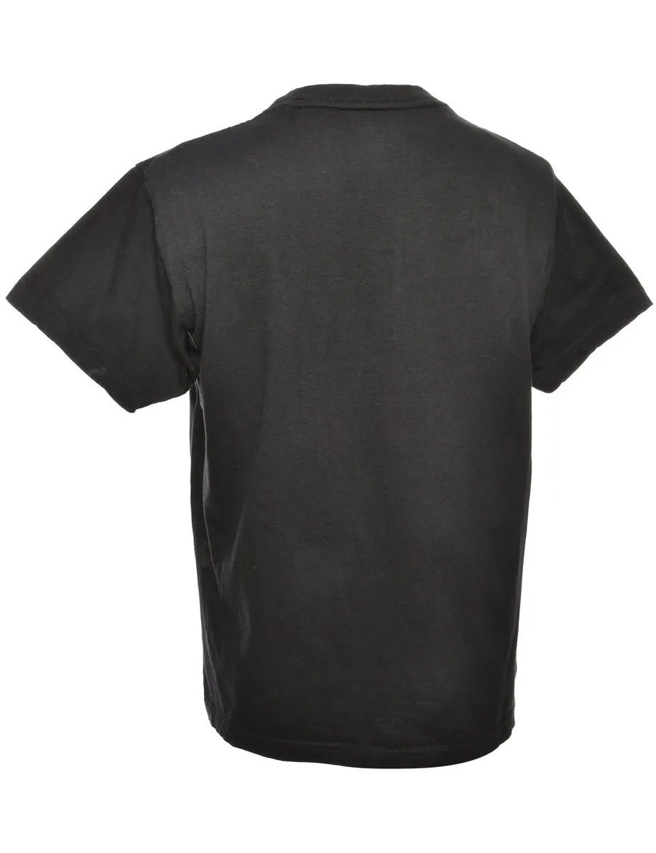 Black Plain T-shirt - M