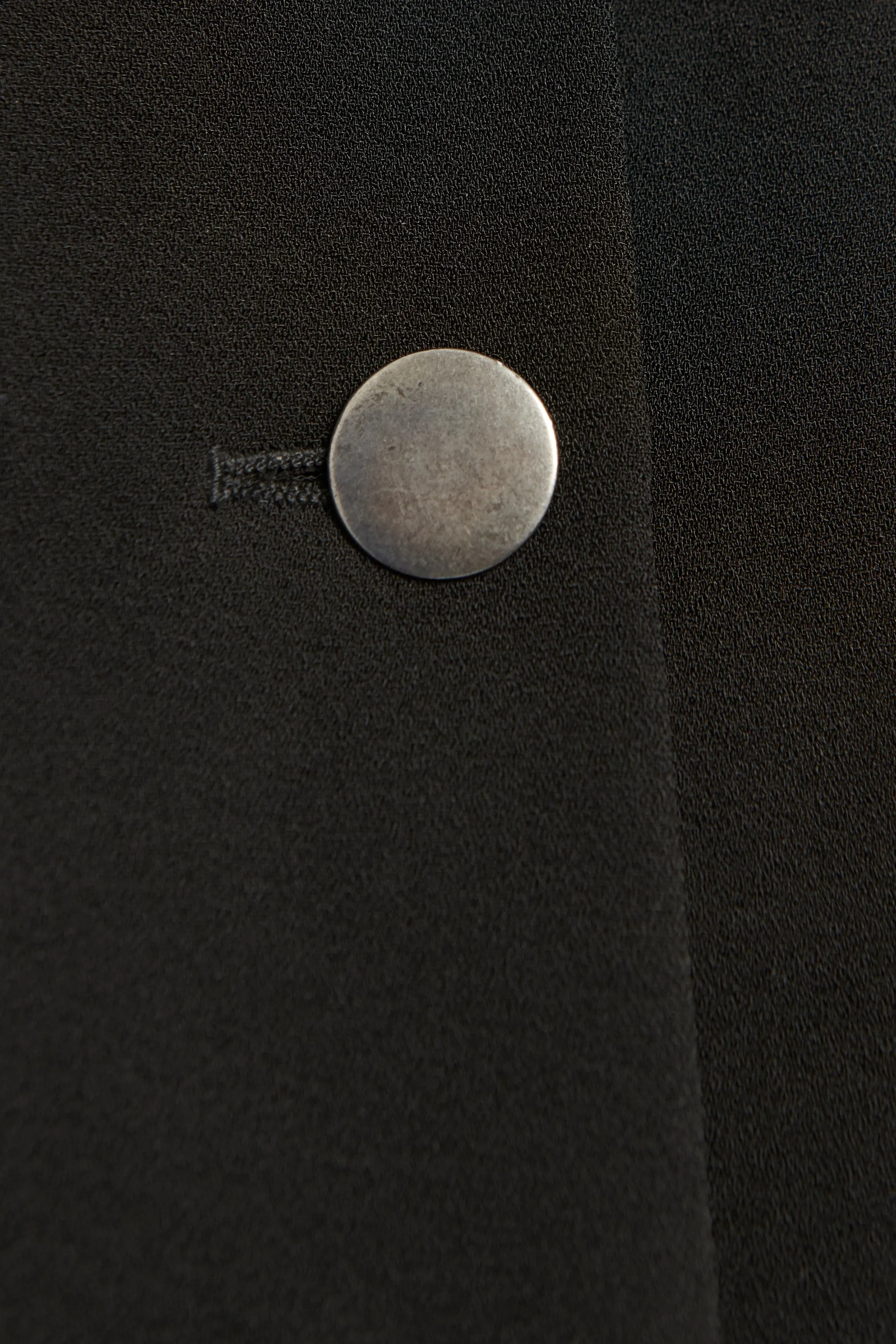 Black Preowned cropped Blazer With Ruthenium Buttons