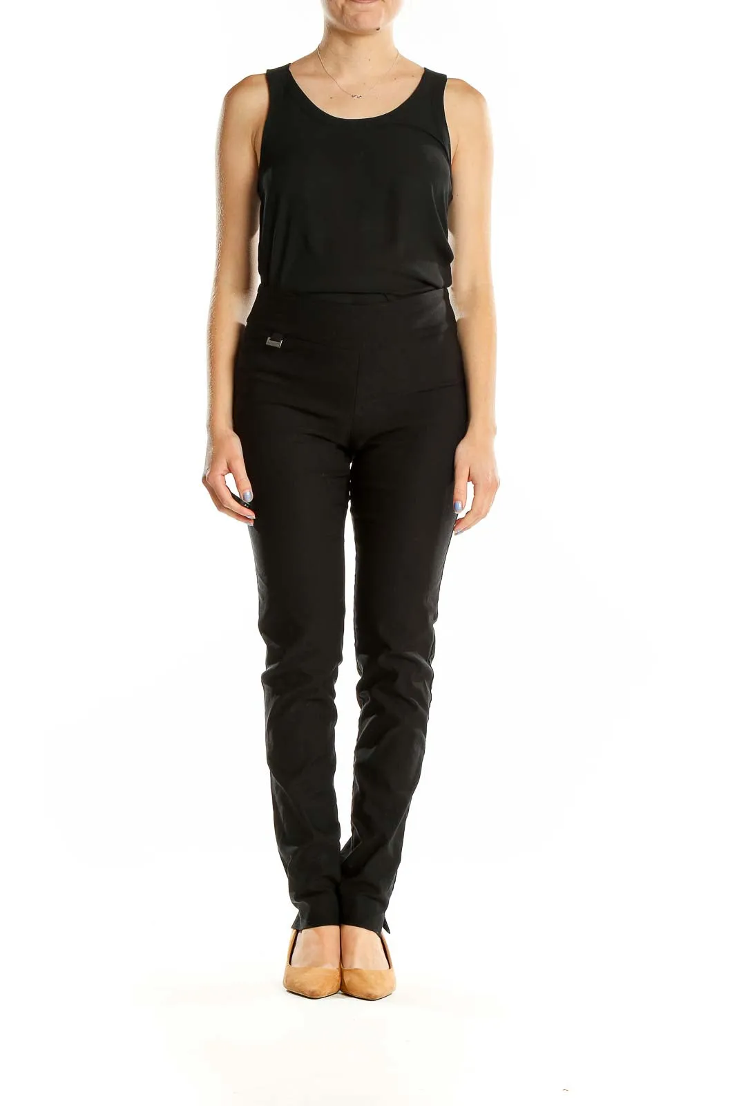 Black Slim Fit Dress Pants