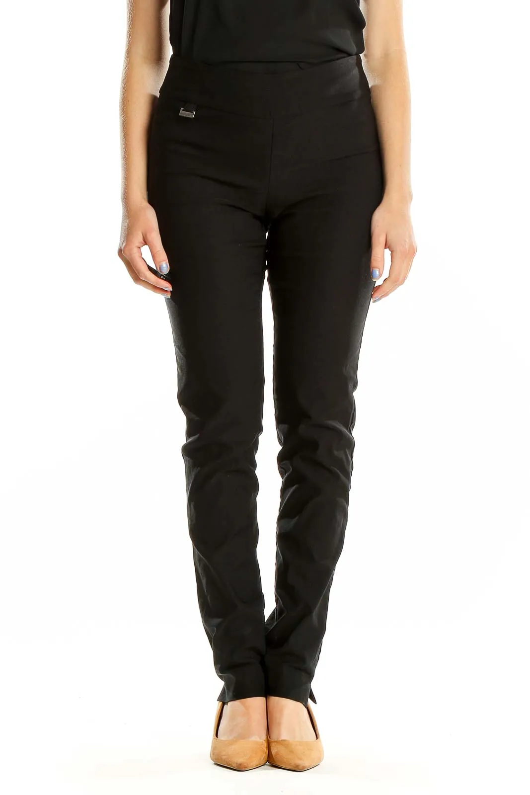 Black Slim Fit Dress Pants