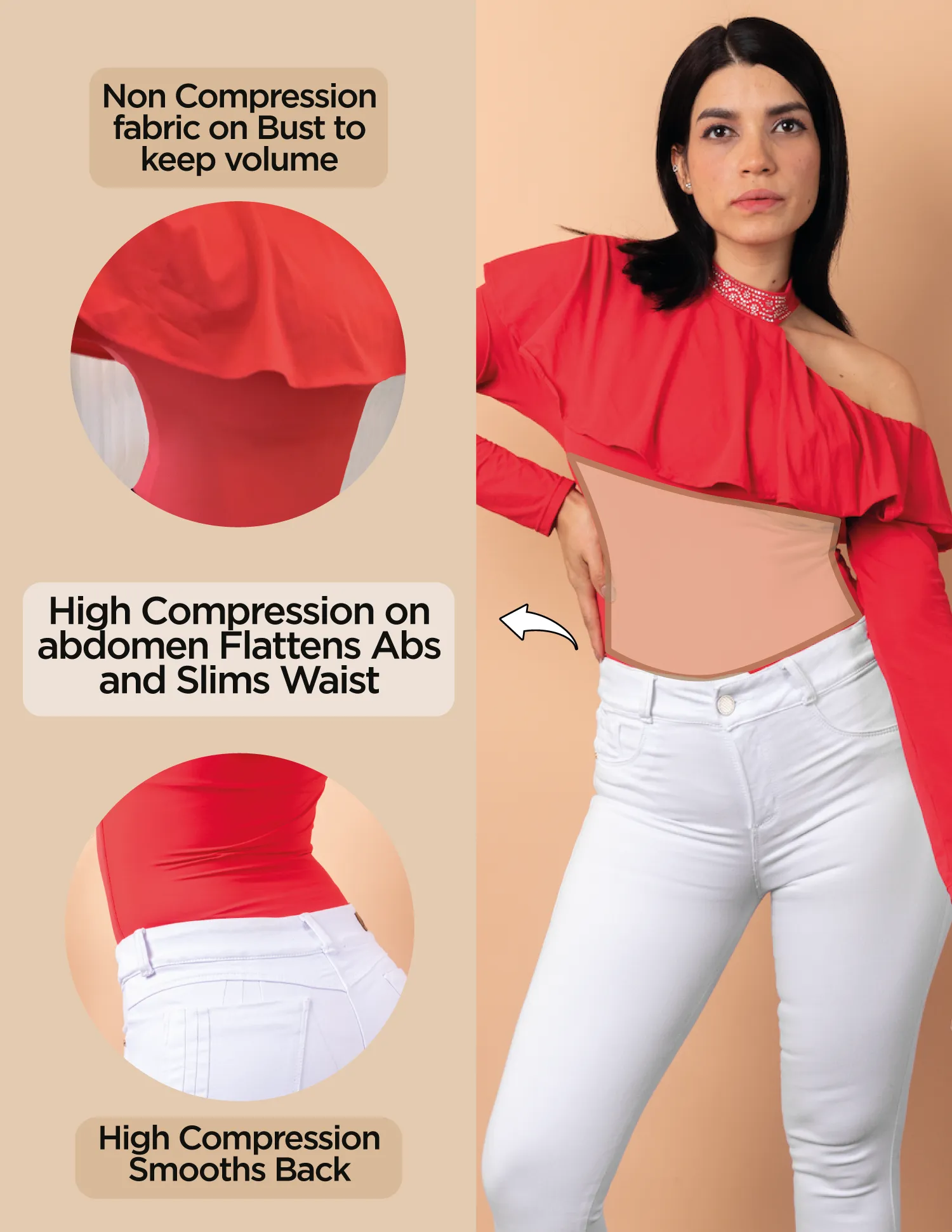 Bodysuit Shaper Blusa Faja  Chiara