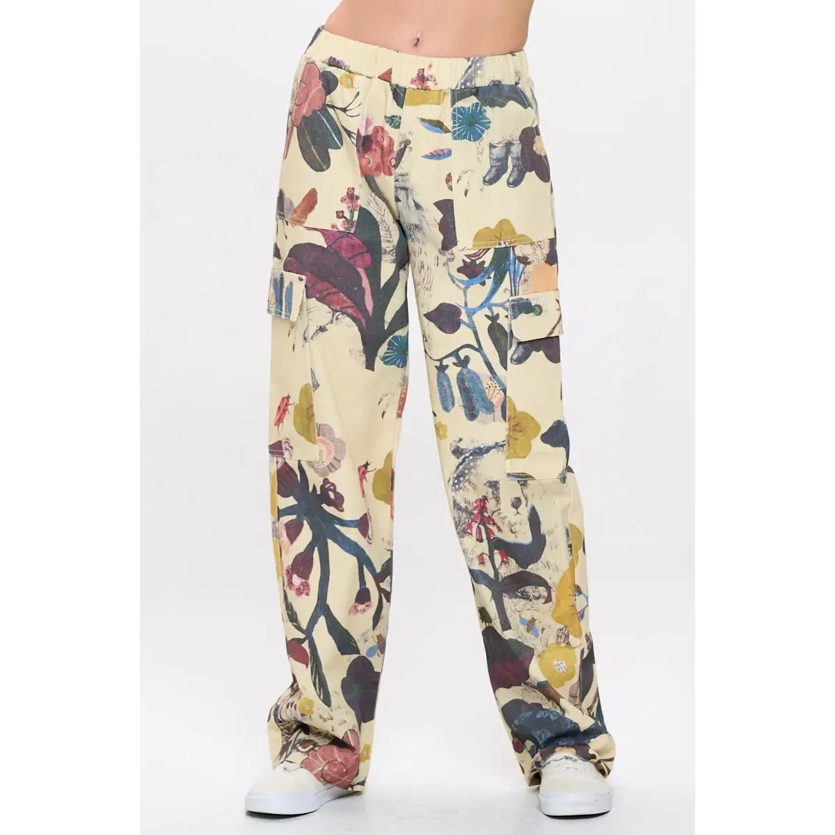 Botanical Print Cargo Pant