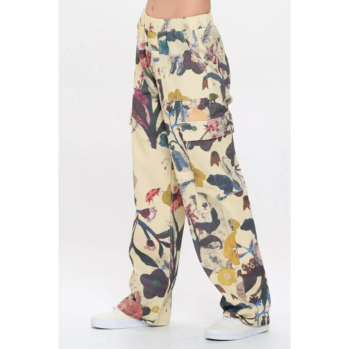Botanical Print Cargo Pant
