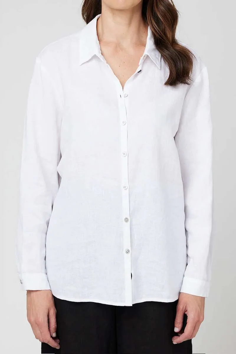 Boyfriend Shirt in White 39050L by Cake Clothing