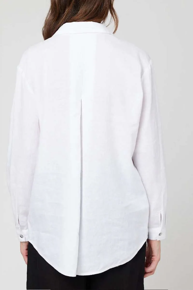 Boyfriend Shirt in White 39050L by Cake Clothing