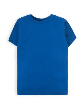 BOY'S BLUE CREW NECK T-SHIRT