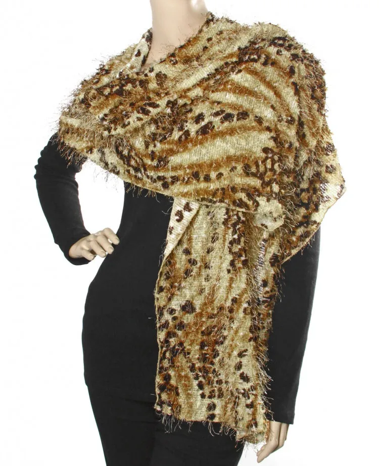Brown Animal Print Scarf