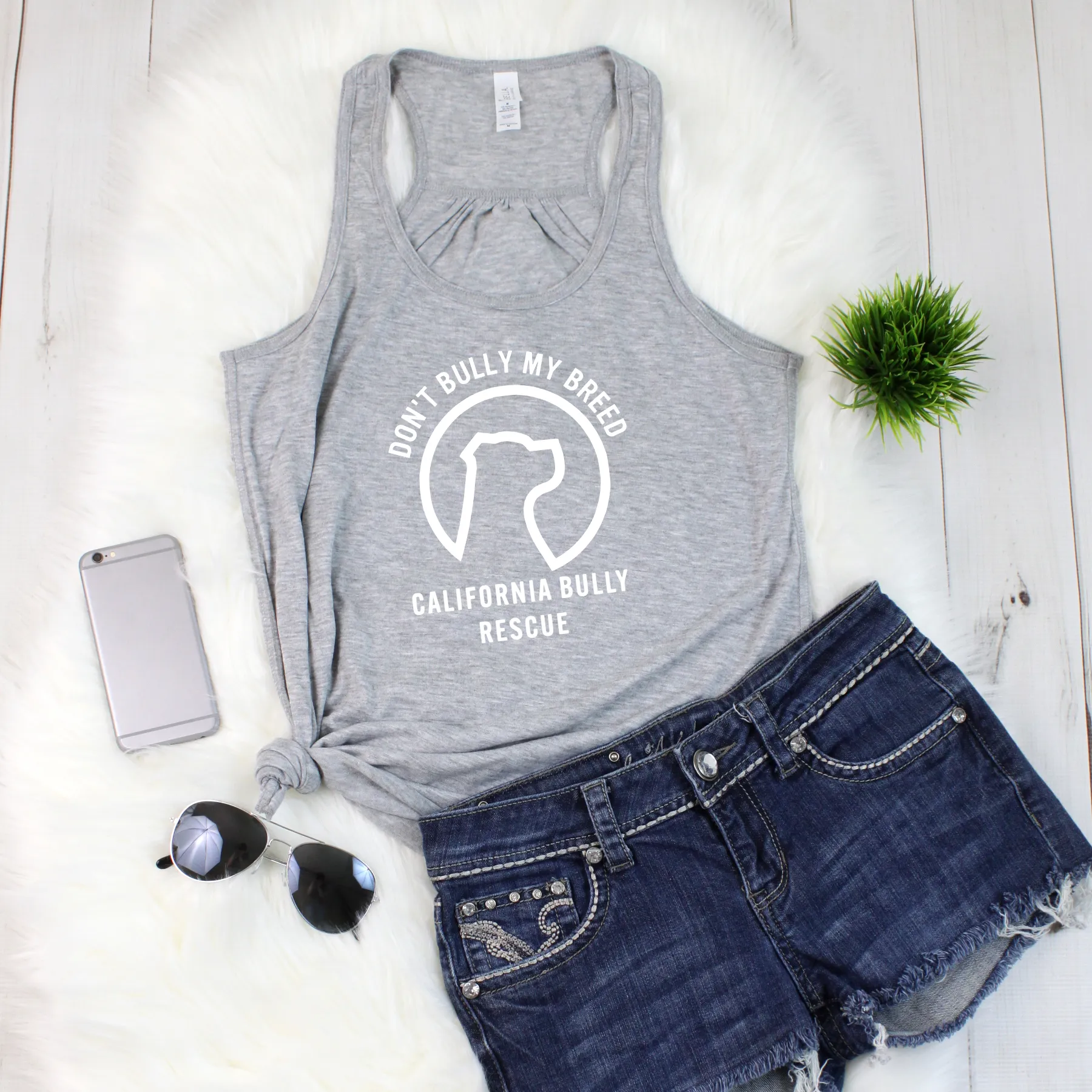 CA Bully Rescue Flowy Tank (Available in several colors)
