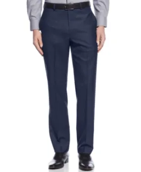 Calvin Klein Mens Slim fit Dress Pants 30 / 30 Blue Solid Stretch