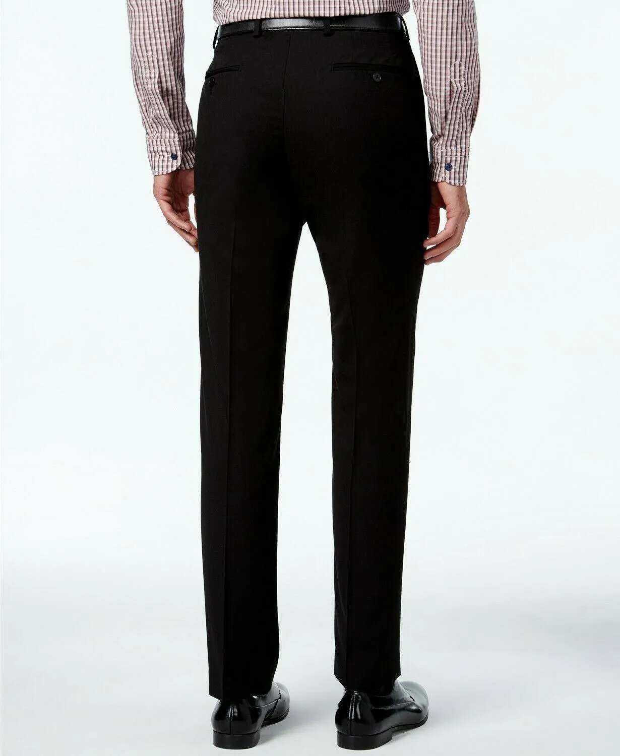 Calvin Klein Mens Slim fit Dress Pants 32 / 34 Black Solid