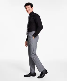Calvin Klein Men's Slim Fit Glen Plaid Dress Suit Pants Black White 34 x 32