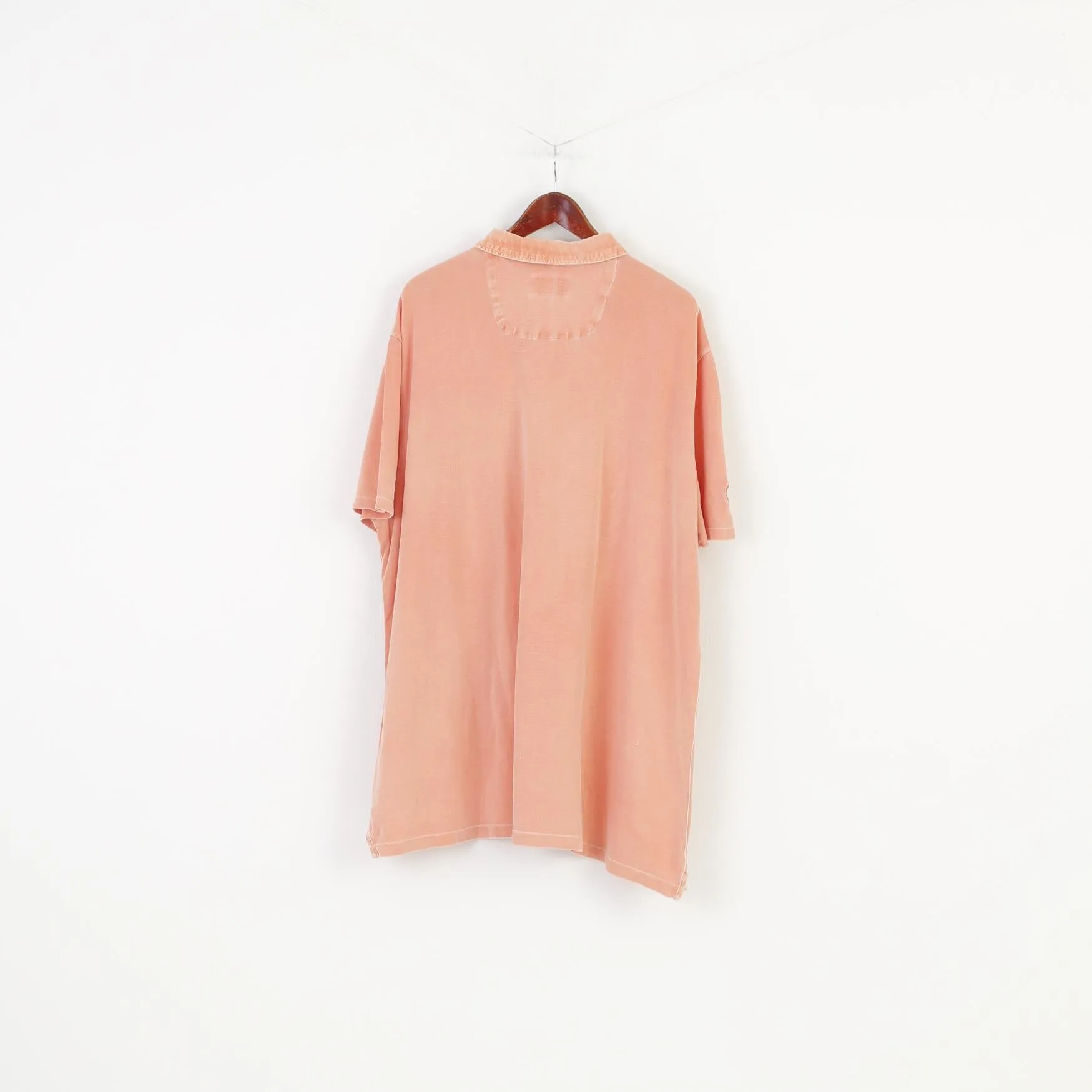 Camel Active Men 6XL Polo Shirt Coral Cotton Short Sleeve Collar Top