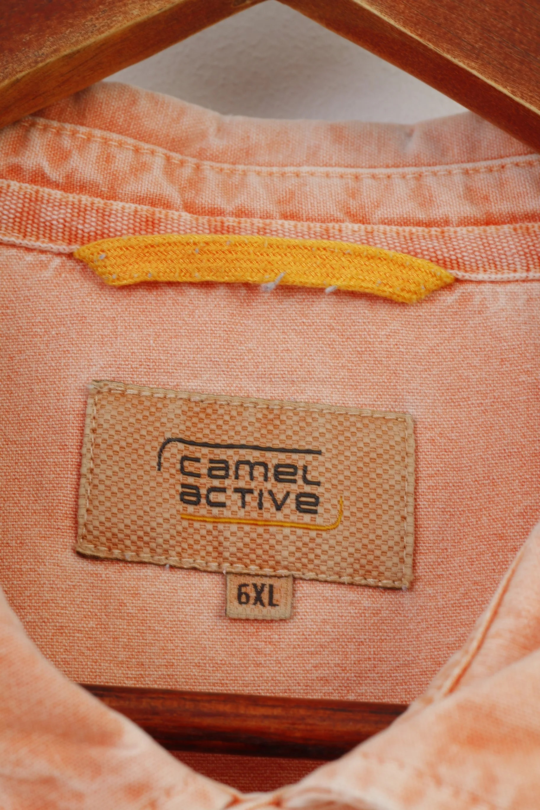 Camel Active Men 6XL Polo Shirt Coral Cotton Short Sleeve Collar Top