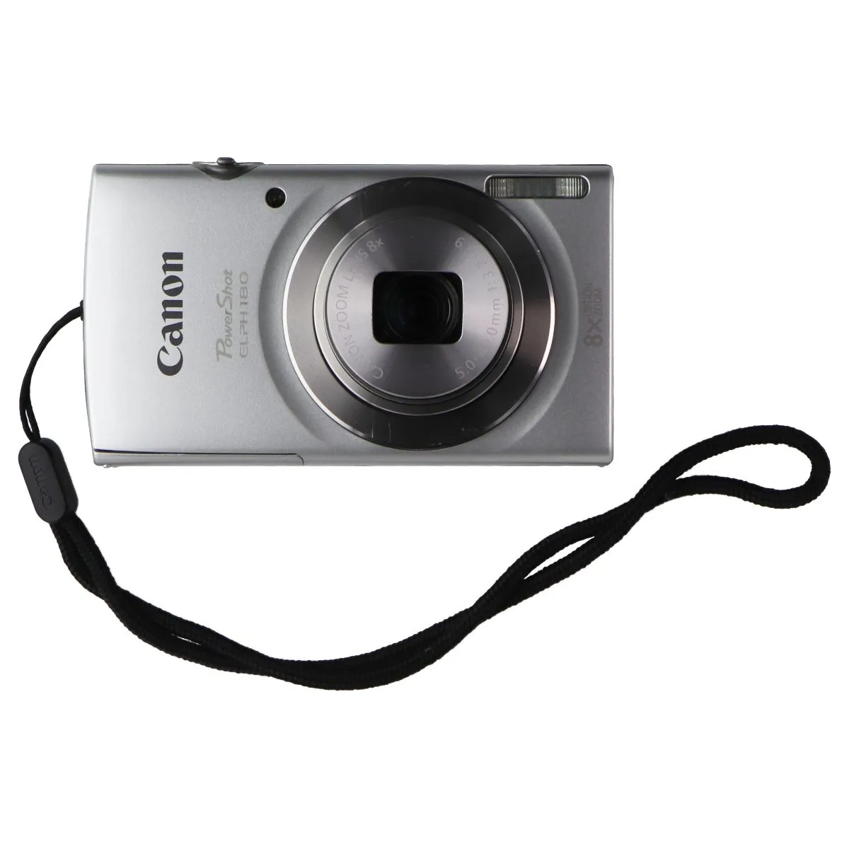Canon PowerShot ELPH 180 20MP 8x Optical Zoom HD Video Digital Camera - Silver