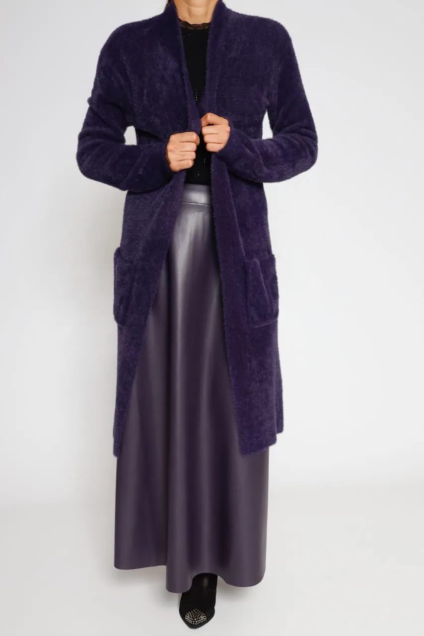 CARDIGAN GAMBLER-MORADO