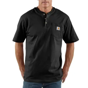Carhartt Men's Tall Black S/S Workwear Henley
