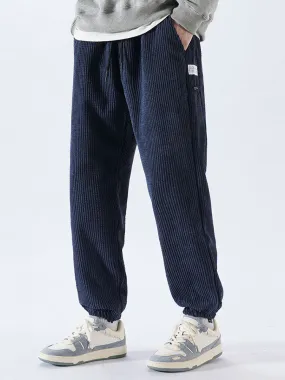 Casual Drawstring Corduroy Pants
