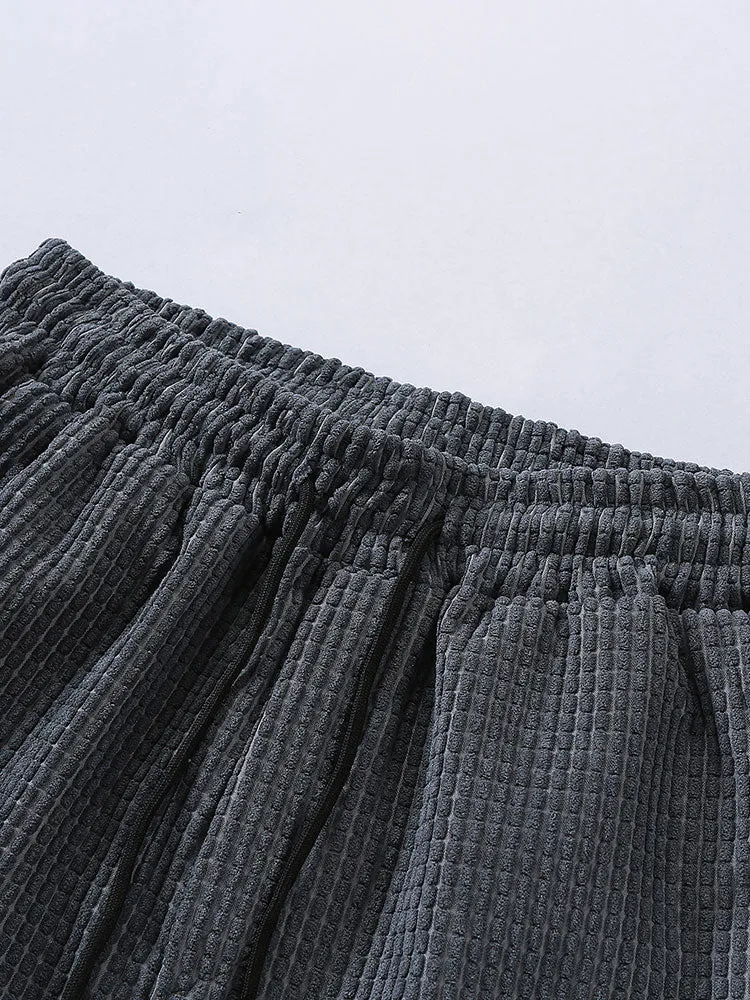 Casual Drawstring Corduroy Pants