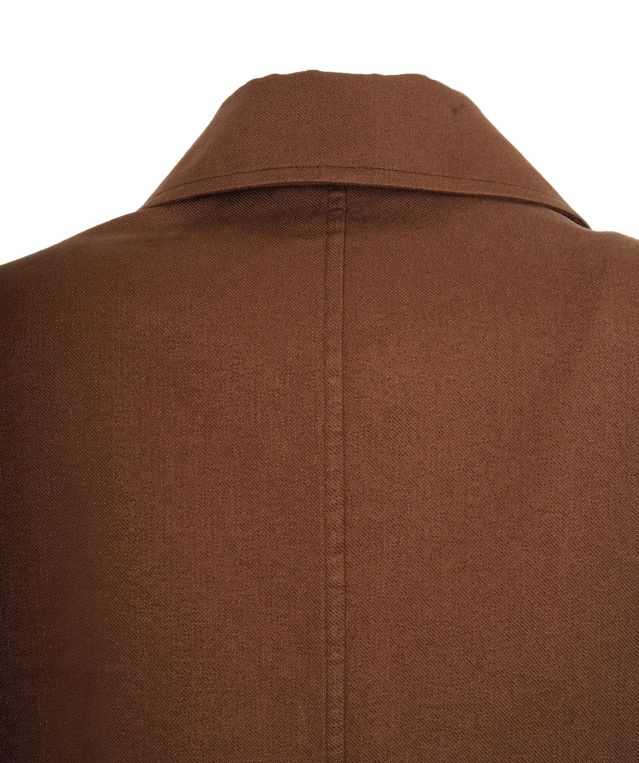 Celine Brown Metallic Thread Cropped Button Down Jacket FR 42 (UK 14) ASL9727