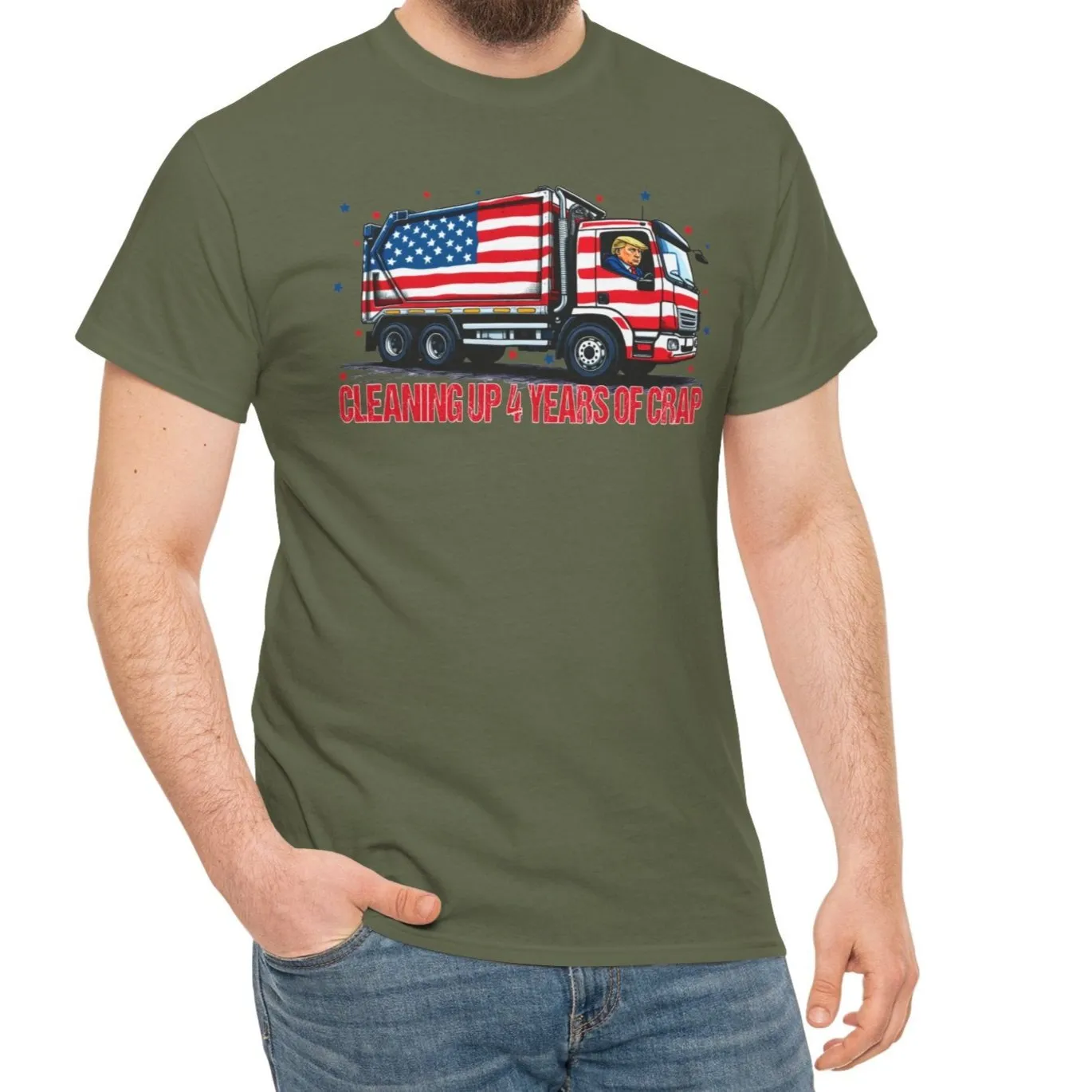 Cleaning up 4 years of Trash- Trump Tee