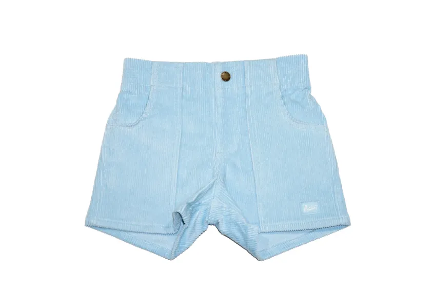 Corduroy Shorts in Powder Blue