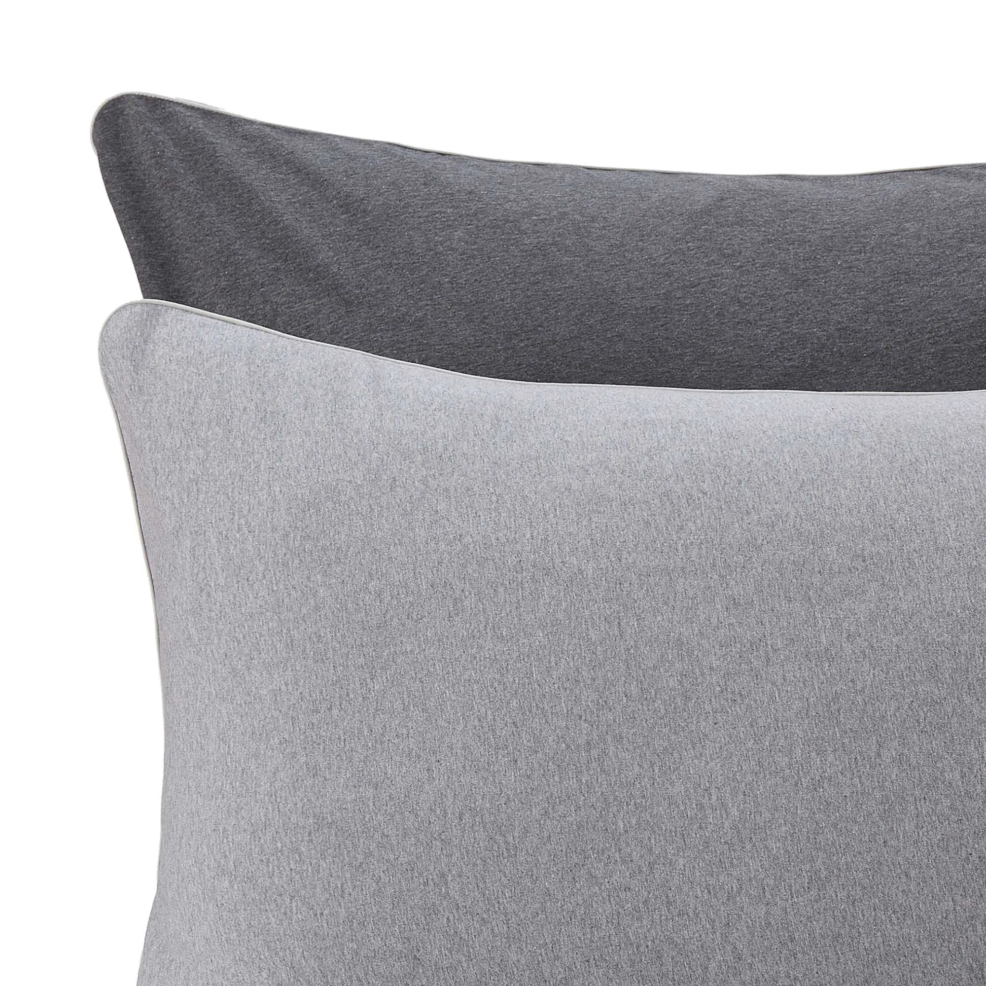 Coria Pillowcase [Light grey melange/Charcoal melange/Grey]