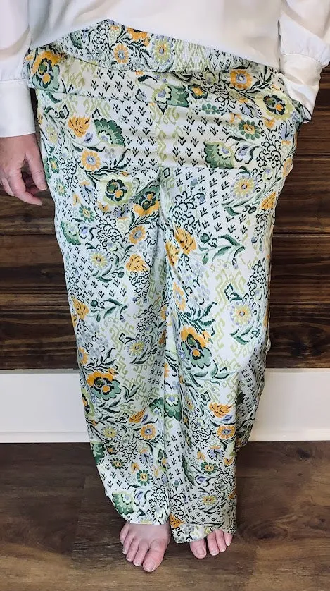 Cream Multi Pants