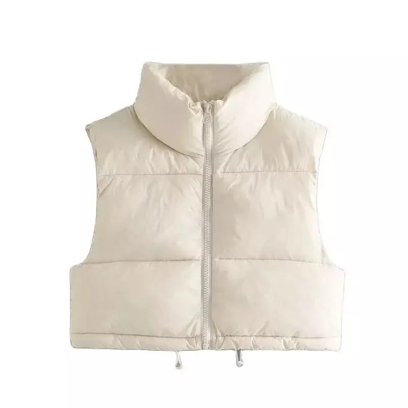 CROPPED CREAM BODYWARMER