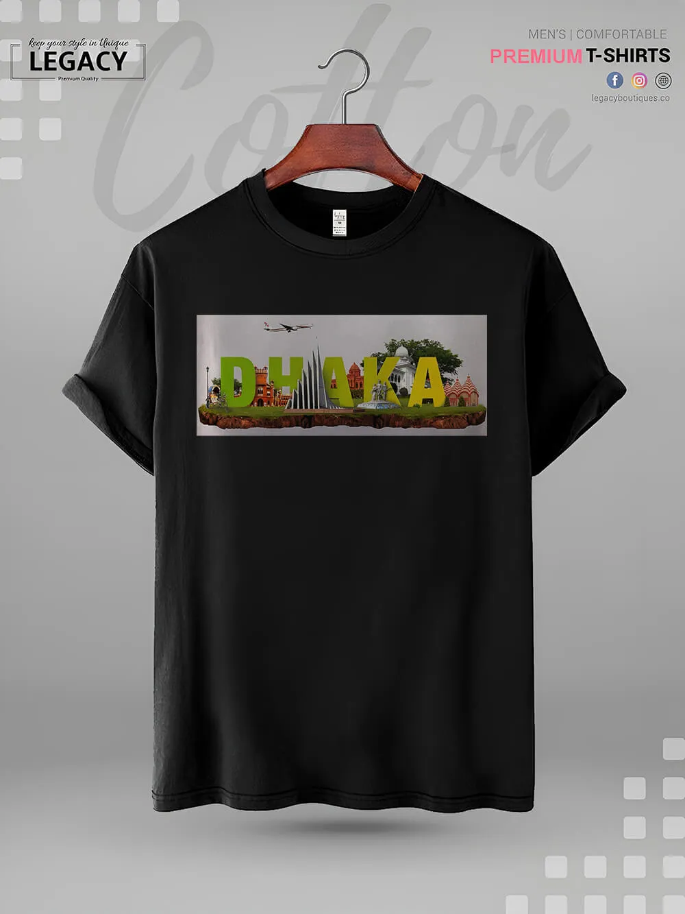 Dhaka Retro Style Vintage Men's T-Shirt In Lowest Price Only In BD