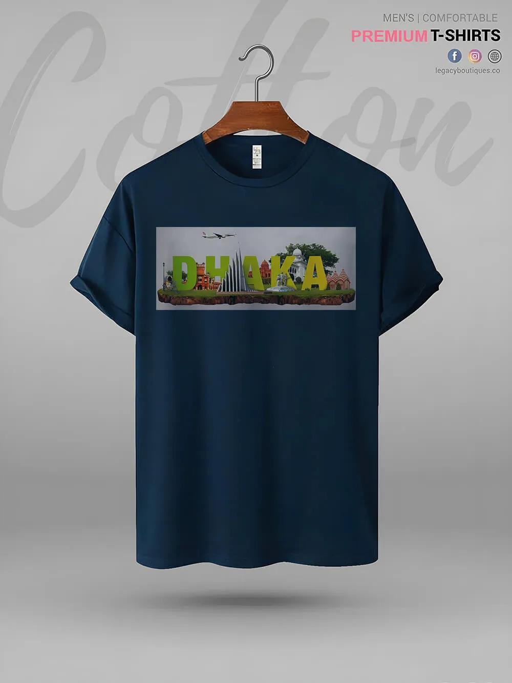 Dhaka Retro Style Vintage Men's T-Shirt In Lowest Price Only In BD