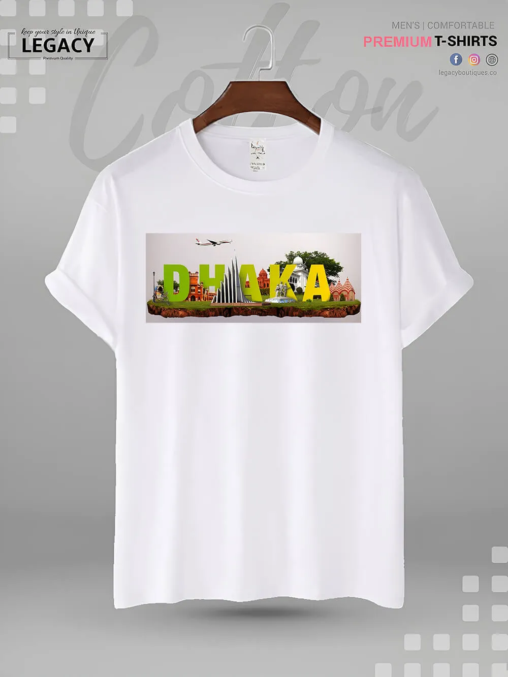 Dhaka Retro Style Vintage Men's T-Shirt In Lowest Price Only In BD